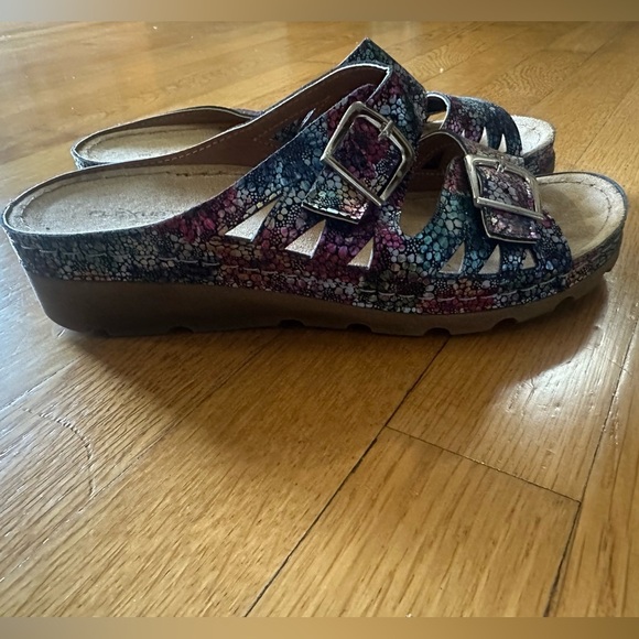 Spring Step Shoes Flexus Delphis Women's Slide Sandals NAVY MULTI - Picture 5 of 6